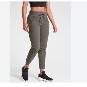 Athleta Womens Trekkie Mid Rise Legacy Joggers Ripstop Pants sz 10T TALL
